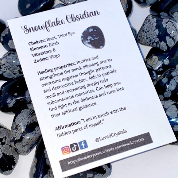 Snowflake Obsidian Tumbled Crystal ❄️💎 - Picture 3 of 3